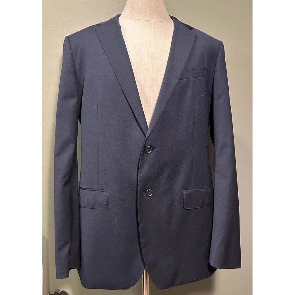 Bonobos Jetsetter Stretch Wool Blazer Slim Fit Suit Jacket Size 46L Navy Blue